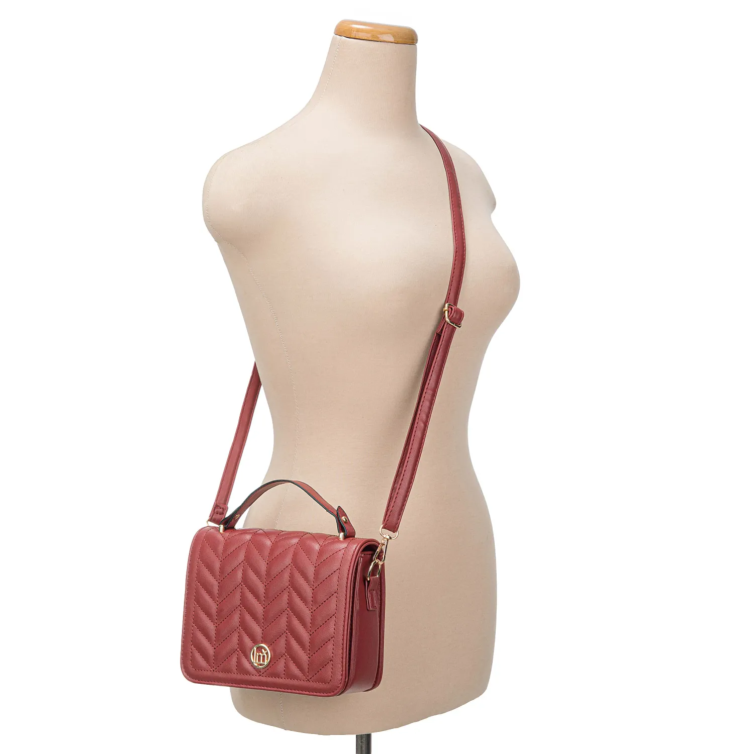 Cartera Limoni De Vestir Frazy color guinda | Platanitos