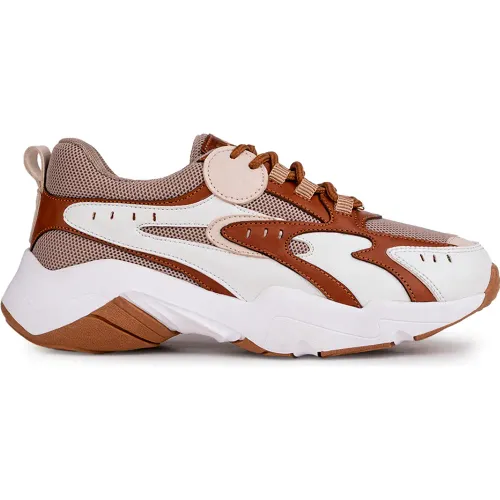 ALOHA STORE Marron de Mujer modelo Zapatillas Urbanas Mujer Raiz marrones blancos textiles mujer 2025071020402150220 Textil EXPANSO