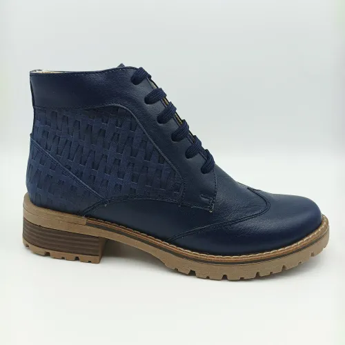 KAMINATA Azul de Mujer modelo Botin Casual Mujer Cuero Andrea-A azules  mujer 2025071114124549694 Badana SPANSON