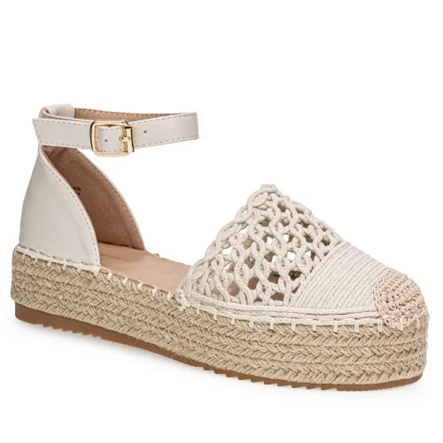 Platanitos Beige de Mujer modelo Alpargata Dama A Margarita beiges textiles mujer 2025071422164579257 Textil Sintético
