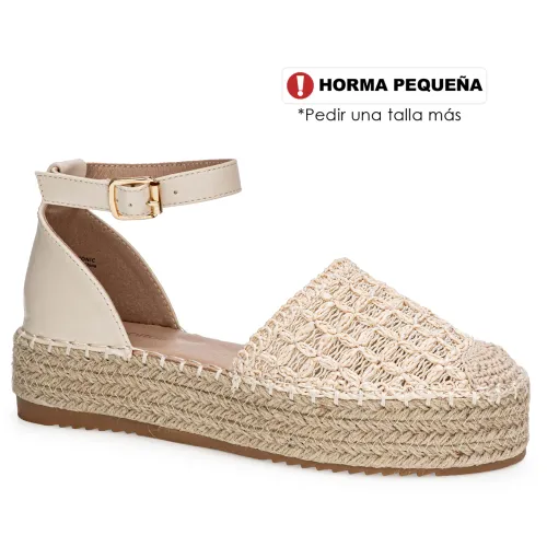 Platanitos Beige de Mujer modelo Alpargata Dama A Monic beiges textiles mujer 2025071422164579275 Textil Sintético