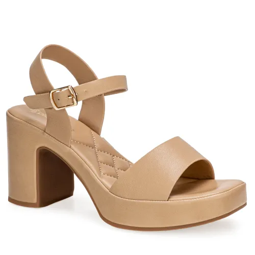 Platanitos Beige de Mujer modelo Sandalia Dama Sp Greicy sintéticos mujer 2025071422164579365 Sintético Sintético