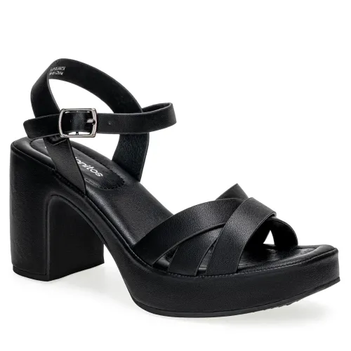 Platanitos Negro de Mujer modelo Sandalia Dama Sp Blanca negros sintéticos mujer 2025071422164579401 Sintético Sintético