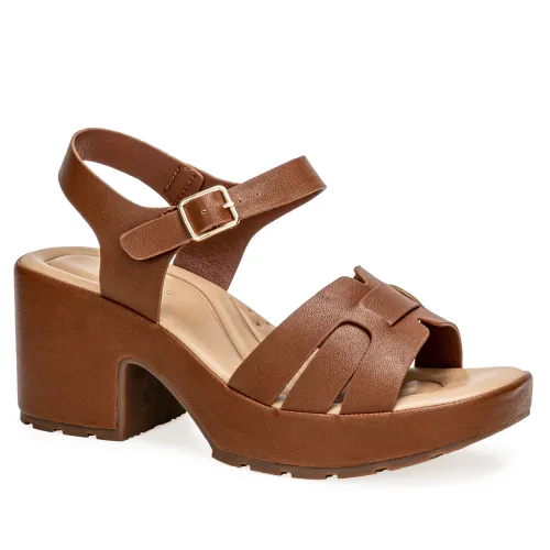 Platanitos Marron de Mujer modelo Sandalia Dama Sp Miri marrones sintéticos mujer 2025071422164579491 Sintético Sintético