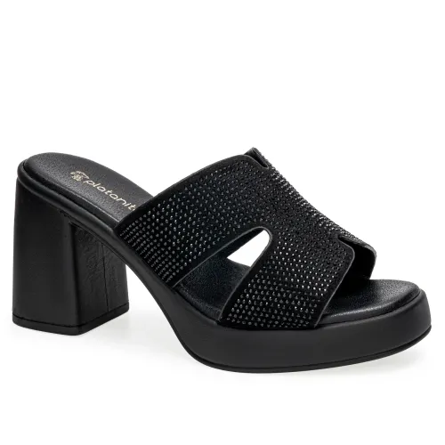 Platanitos Negro de Mujer modelo Sandalia Dama Sp Linday negros sintéticos mujer 2025071820471019352 Sintético Sintético