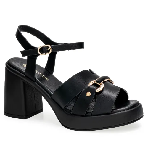 Platanitos Negro de Mujer modelo Sandalia Dama Sp Carmela negros sintéticos mujer 2025071820471019424 Sintético Sintético