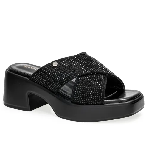 Platanitos Negro de Mujer modelo Sandalia Dama Sp Yobana negros sintéticos mujer 2025071820471019568 Sintético Sintético