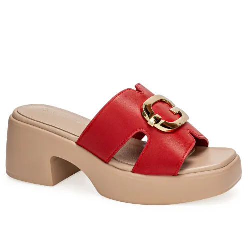 Platanitos Rojo de Mujer modelo Sandalia Dama Sp Milena rojos rojas roja sintéticos mujer 2025071820471019640 Sintético Sintético