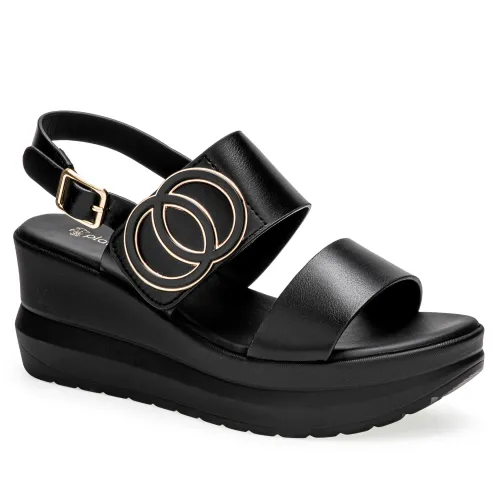 Platanitos Negro de Mujer modelo Sandalia Dama Sw Woppy negros sintéticos mujer 2025071820471019658 Sintético Sintético