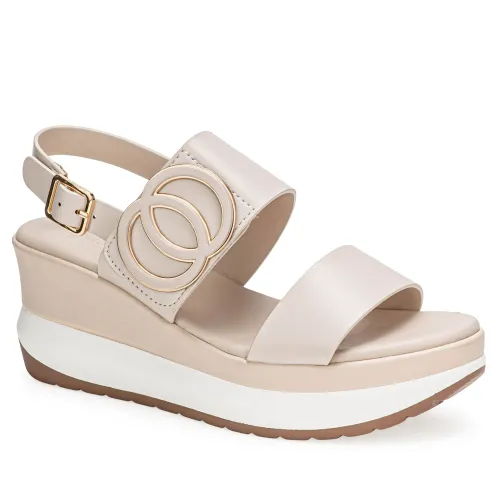 Platanitos Beige de Mujer modelo Sandalia Dama Sw Woppy beiges sintéticos mujer 2025071820471019676 Sintético Sintético