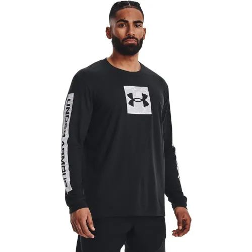 Hombre Under Armour Negro Polo Manga Larga Training Hombre Camo Boxed Sportstyle