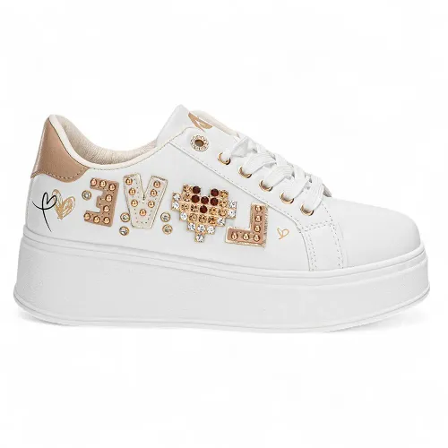 ARIANA Blanco de Mujer modelo Zapatillas Urbanas Mujer Zjy03-25q2 blancos dorados textiles mujer 2025072415471219283 Textil TR