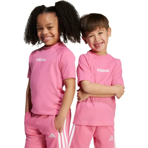 adidas Rosado de Niño modelo Polo Deportivo Niños Lk Lin Tee 160 rosados blancos niño 2025072514223761258  