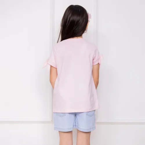 BLUEY Polo Semi Crop Con Nudos Niña Blu-00