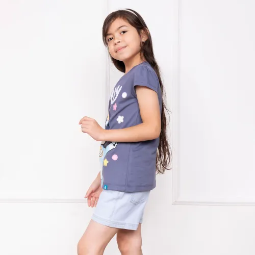 BLUEY Polo Basico Cuello Redondo Manga Corta Niña Blu-00