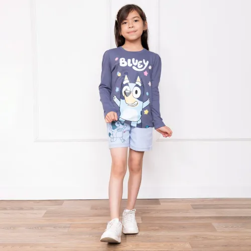 BLUEY Polo Basico Cuello Redondo Manga Larga  Niña  Blu-00