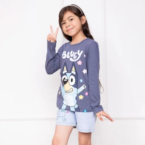 BLUEY Polo Basico Cuello Redondo Manga Larga  Niña  Blu-00