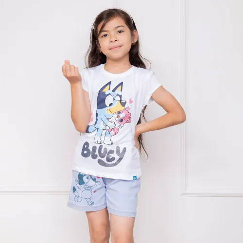 BLUEY Polo Basico Cuello Redondo Manga Corta Niña Blu-00