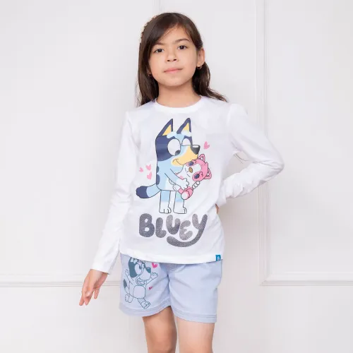 BLUEY Blanco de Niña modelo Polo Basico Cuello Redondo Manga Larga  Niña  Blu-00 blancos niña 2025072516223947263  