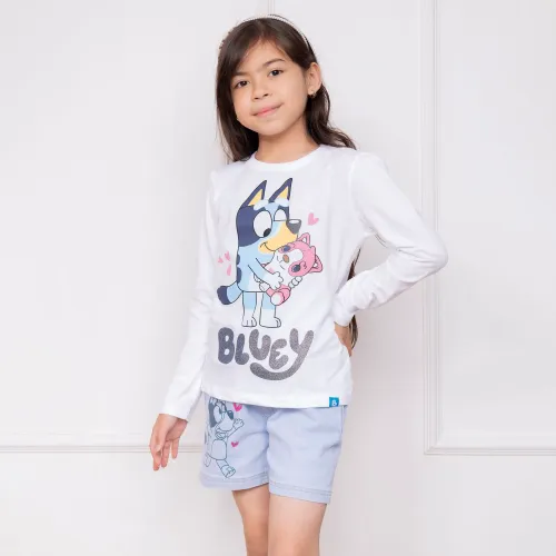 BLUEY Polo Basico Cuello Redondo Manga Larga  Niña  Blu-00