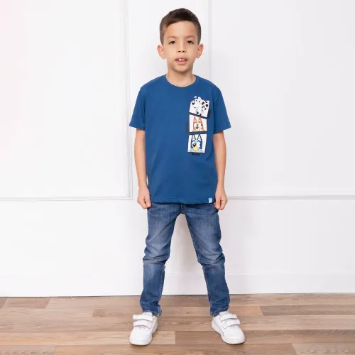 BLUEY Polo Moda Cuello Redondo Manga Corta Niño Blu-00