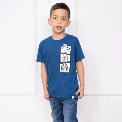 BLUEY Polo Moda Cuello Redondo Manga Corta Niño Blu-00