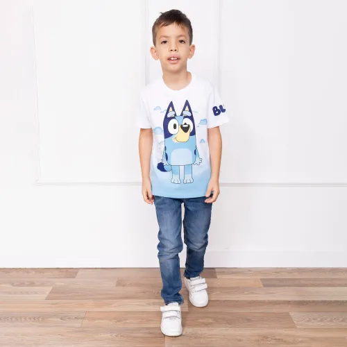 BLUEY Polo Basico Cuello Redondo Manga Corta Niño  Blu-00