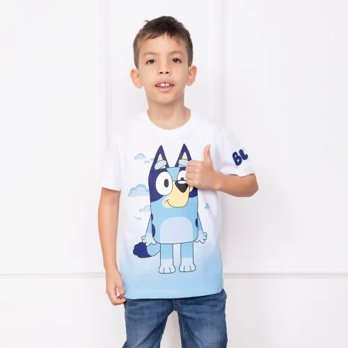 BLUEY Polo Basico Cuello Redondo Manga Corta Niño  Blu-00