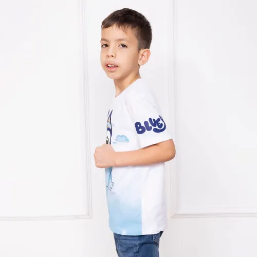 BLUEY Polo Basico Cuello Redondo Manga Corta Niño  Blu-00