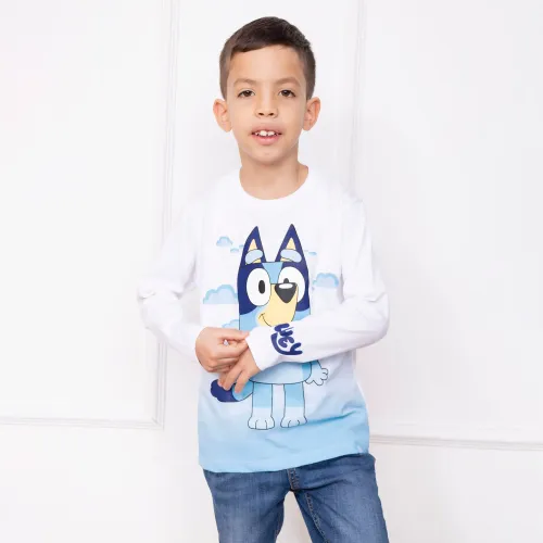 BLUEY Polo Basico Cuello Redondo Manga Larga Niño  Blu-00