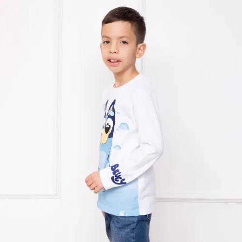 BLUEY Polo Basico Cuello Redondo Manga Larga Niño  Blu-00