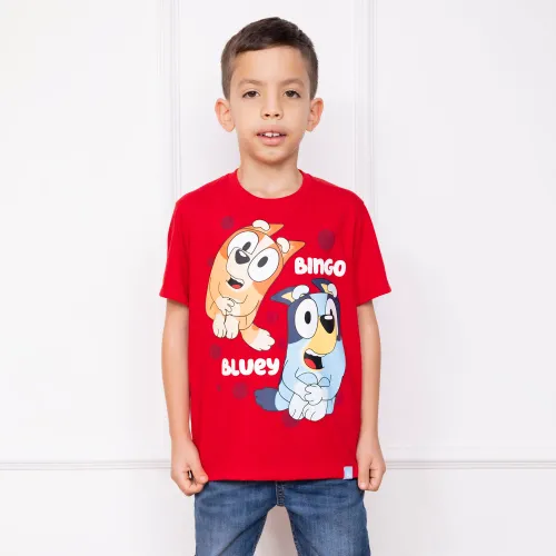 BLUEY Rojo de Niño modelo Polo Basico Cuello Redondo Manga Corta Niño  Blu-00 rojos rojas roja niño 2025072516223947323  