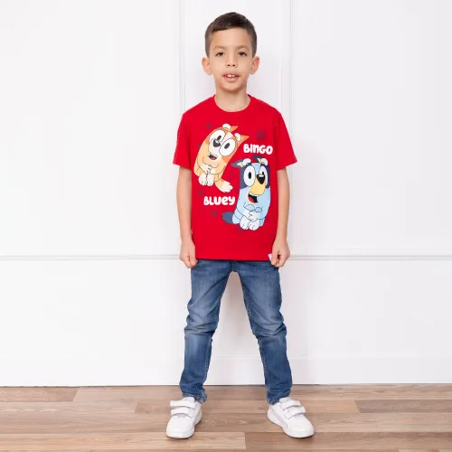 BLUEY Polo Basico Cuello Redondo Manga Corta Niño  Blu-00
