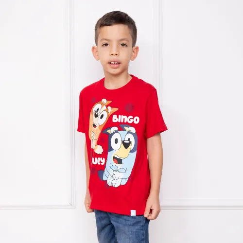BLUEY Polo Basico Cuello Redondo Manga Corta Niño  Blu-00