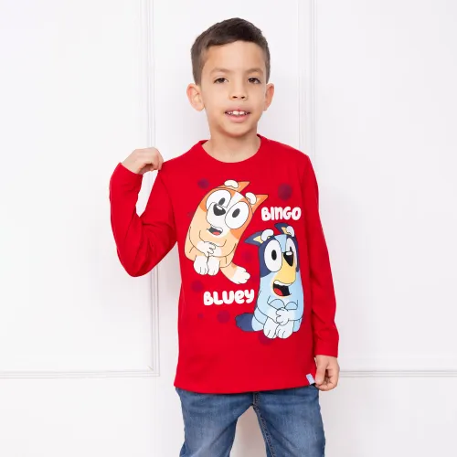 BLUEY Polo Basico Cuello Redondo Manga Larga Niño  Blu-00