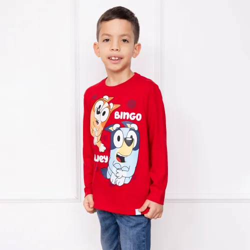 BLUEY Polo Basico Cuello Redondo Manga Larga Niño  Blu-00