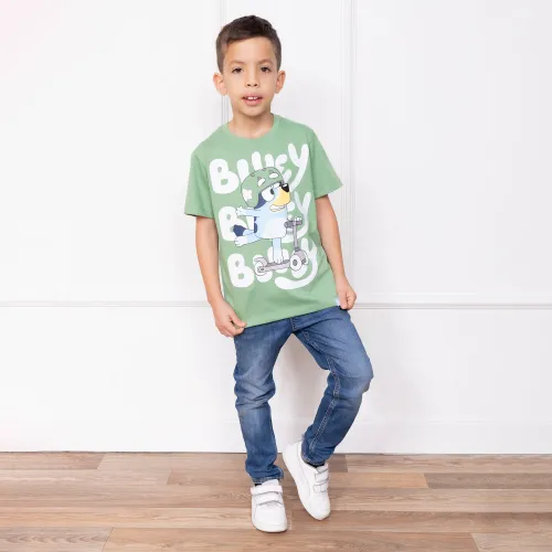 BLUEY Polo Basico Cuello Redondo Manga Corta Niño  Blu-00