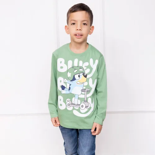 BLUEY Verde de Niño modelo Polo Basico Cuello Redondo Manga Larga Niño  Blu-00 niño 2025072516223947368  