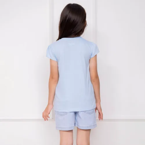 BLUEY Polo Basico Cuello Redondo Manga Corta Niña Blu-00