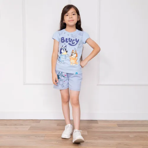BLUEY Polo Basico Cuello Redondo Manga Corta Niña Blu-00