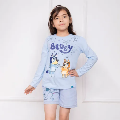 BLUEY Celeste de Niña modelo Polo Basico Cuello Redondo Manga Larga  Niña  Blu-00 celestes niña 2025072516223947398  