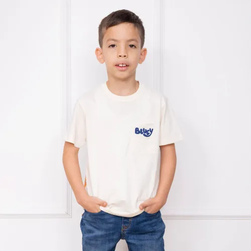 BLUEY Polo Moda Cuello Redondo Manga Corta Niño Blu-00