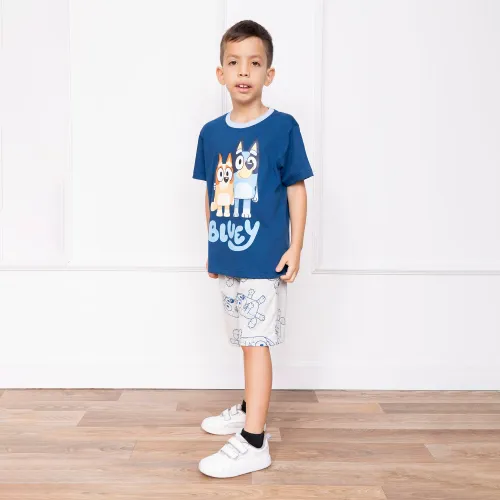 BLUEY Pijama Moda Manga Corta Con Short Niño  Blu-00