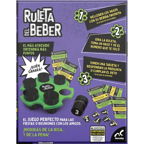 NOVELTY Juego De Mesa Ruleta De Beber Games