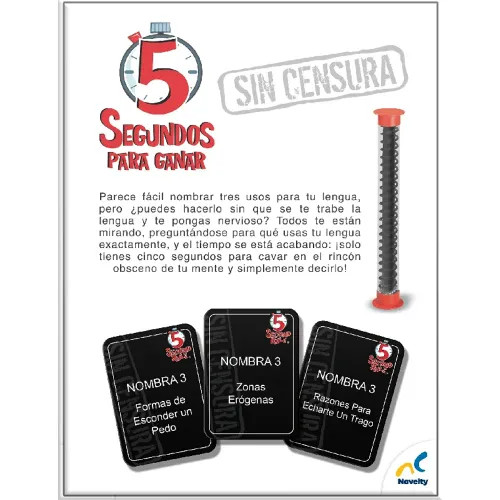 NOVELTY Juego De Mesa 5 Segundos Para Ganar Games