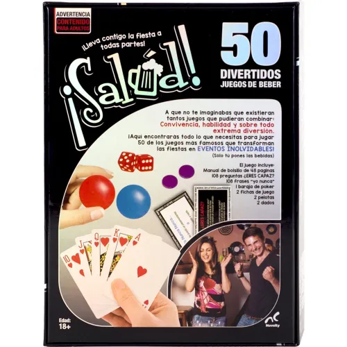 NOVELTY Juego De Mesa ¡Salud! 50 Juegos Del Beber Games