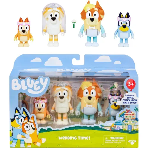 BLUEY  de Bebita / Bebito modelo Pack X4 Figuras S11 Bluey Boda bebita 2025073013515817205  