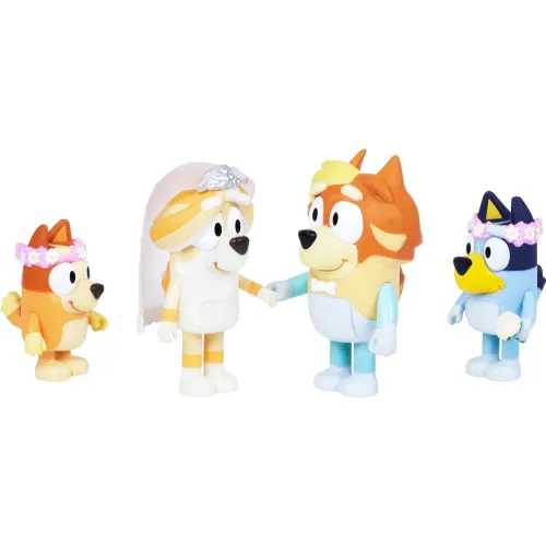 BLUEY Pack X4 Figuras S11 Bluey Boda
