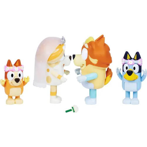 BLUEY Pack X4 Figuras S11 Bluey Boda