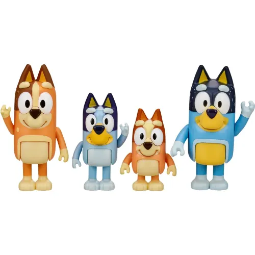 BLUEY Pack X4 Figuras S11 Bluey Y Familia